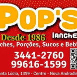 Pop's Lanches Carta