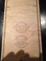 Mostaro Pizza Beer menu