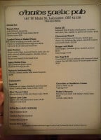 Cantina Di Lucca menu