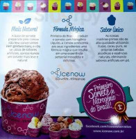 Icenow Sorvetes Artesanais menu