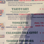 Mummy's Fast Food Carte