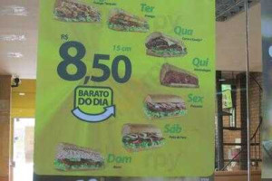 Subway menu