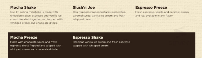 Sabor Da Terra menu