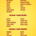 Bake Burger Menu