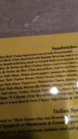 Magnifico Gelato menu