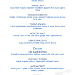 Bob's Burgers Carte