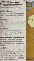 Sinha Cafe menu