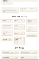 Sinuelo menu