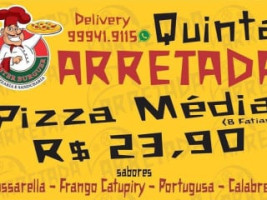 Arretada Pizzaria E Comedoria menu