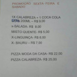 Luna Lanches Carte