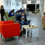 E Café Palhoça À l'intérieur
