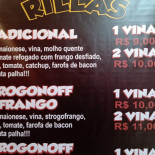 Rillas Dog Menu