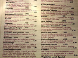 Tastys House menu
