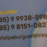 Felipe Burguer Drinks Carte