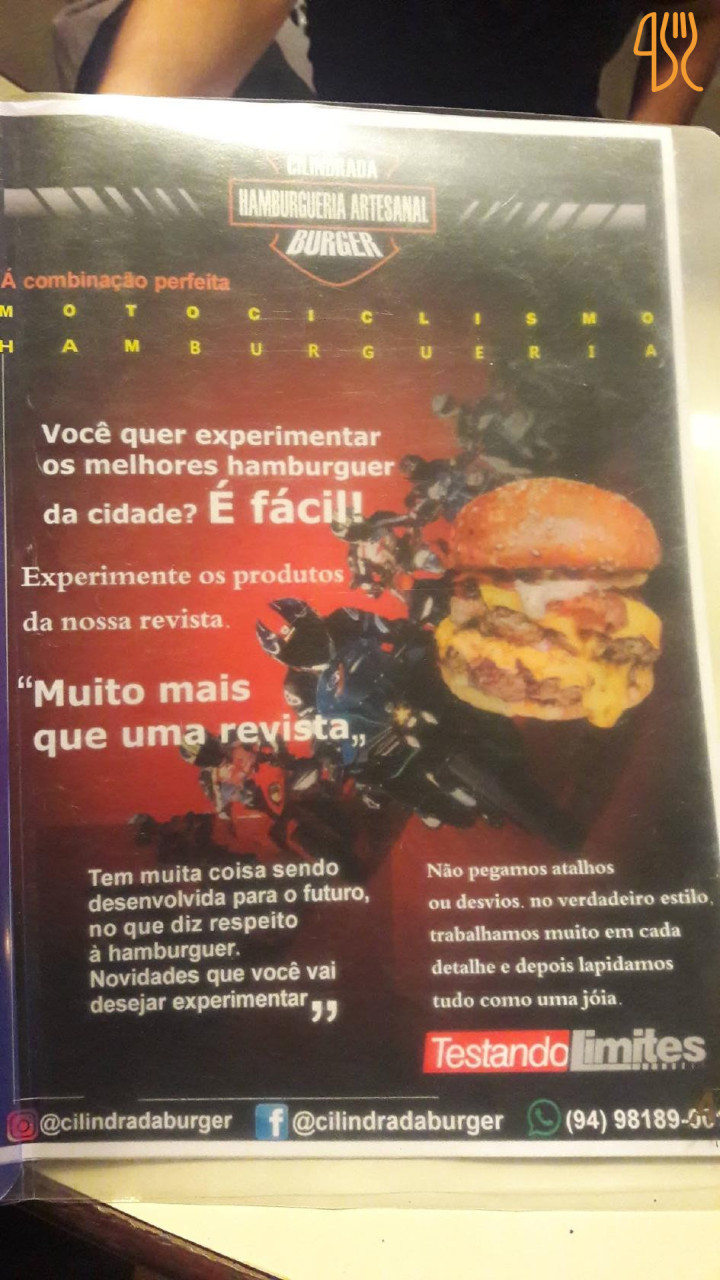 Cilindrada Burger Drinks Speisekarte