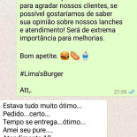 Lima's Burger Carte