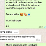 Lima's Burger Carte