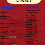 Fome Zero Lanche's Cardápio