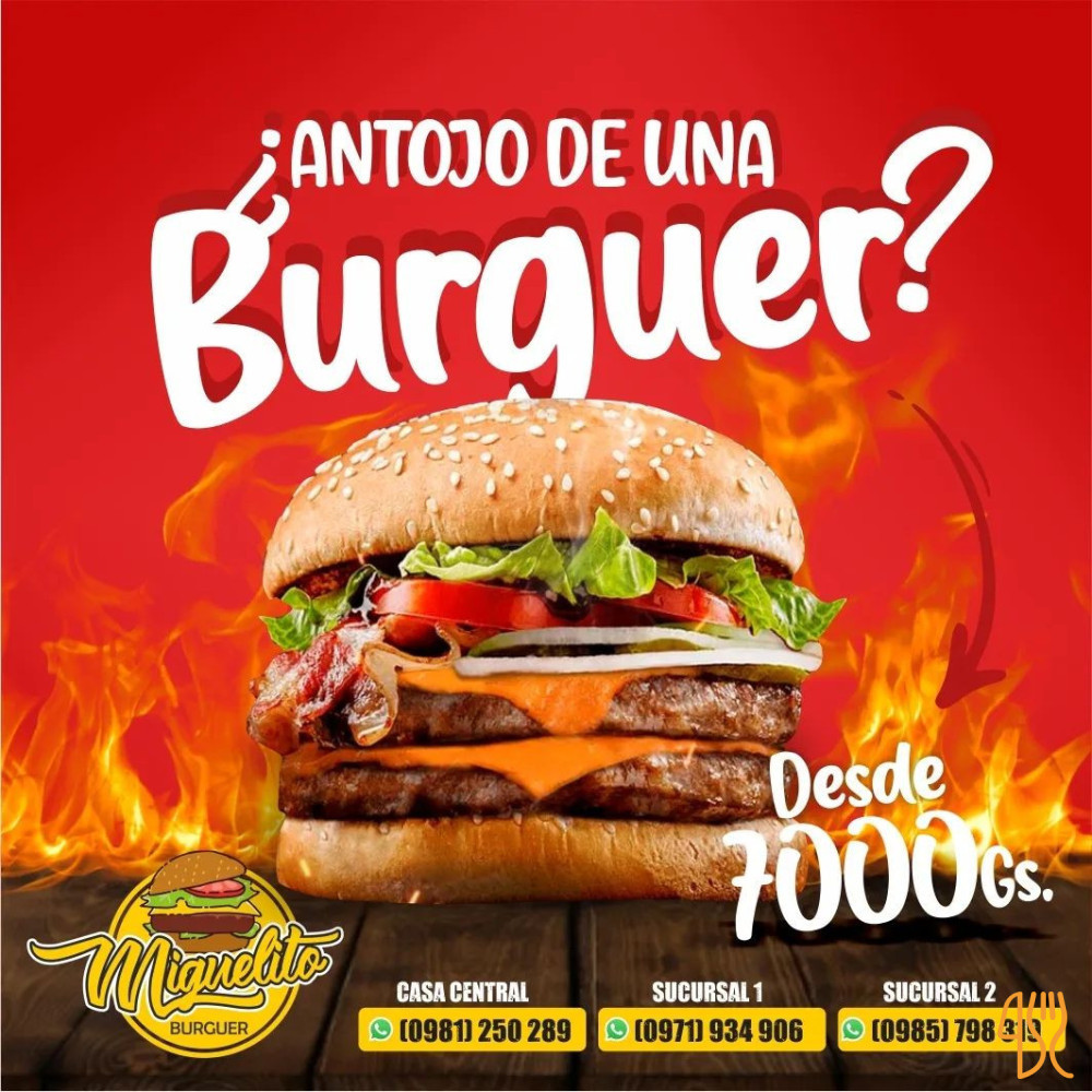 Miguelitos Burger Speisekarte