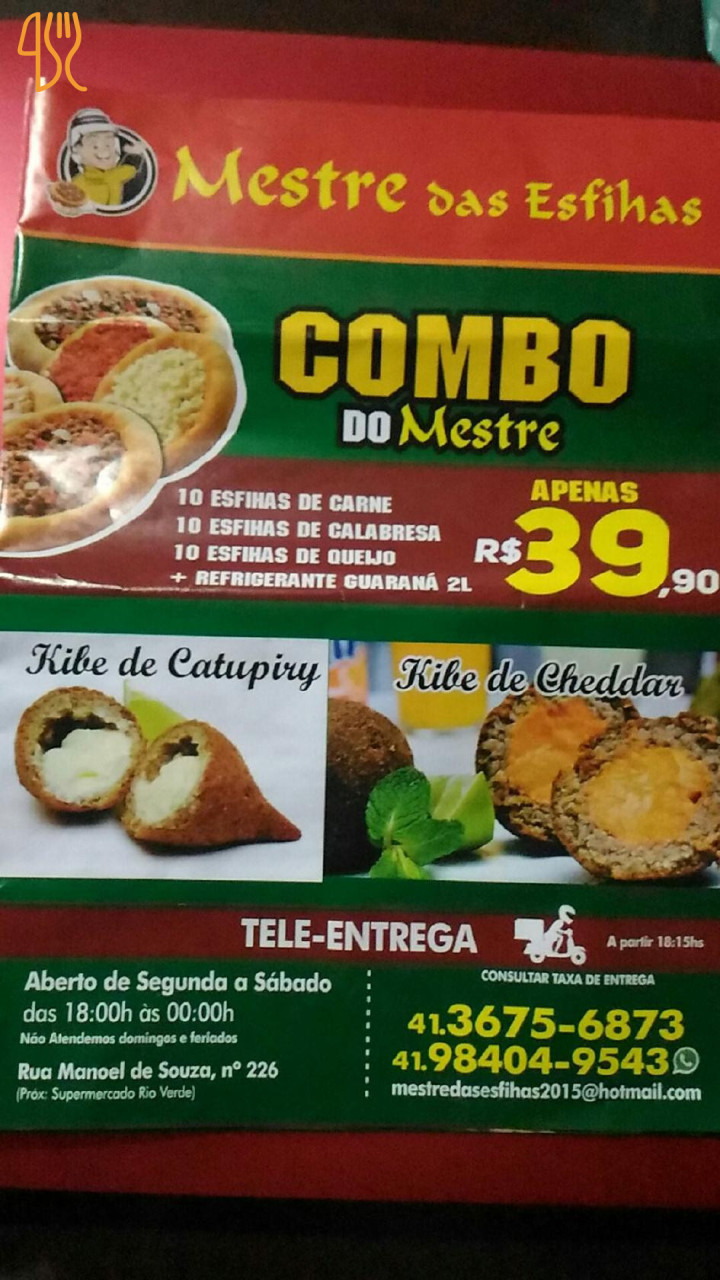 Mestre Das Esfihas Carte