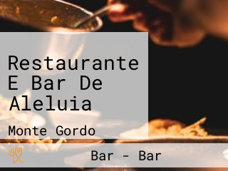 Restaurante E Bar De Aleluia