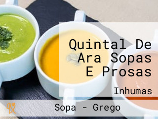 Quintal De Ara Sopas E Prosas