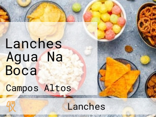 Lanches Agua Na Boca