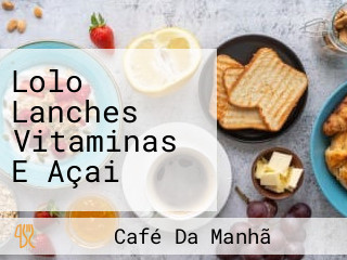 Lolo Lanches Vitaminas E Açai