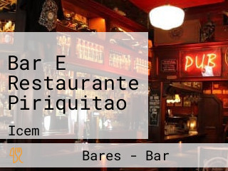 Bar E Restaurante Piriquitao