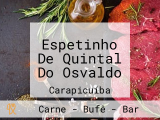 Espetinho De Quintal Do Osvaldo