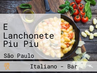 E Lanchonete Piu Piu