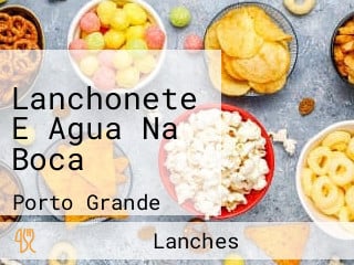 Lanchonete E Agua Na Boca